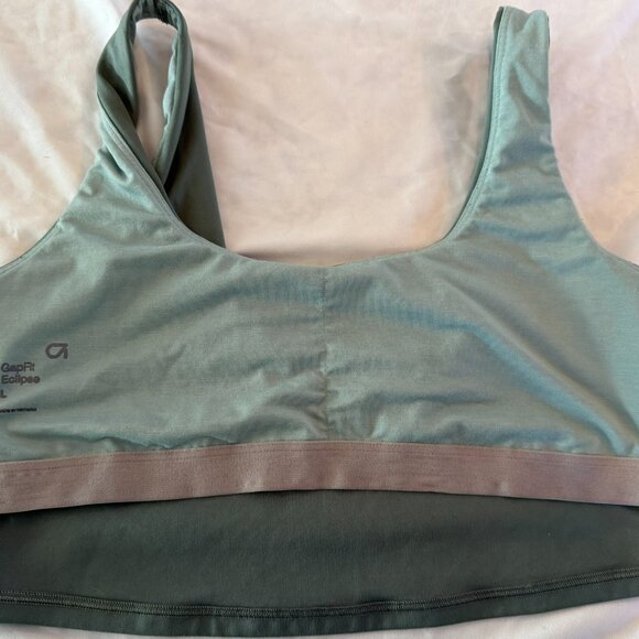 Women's GapFit Eclipse Cropped Cami Long Line Sports Bra - Picture 3 of 4